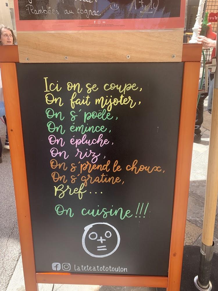 La Tête à Toto - Menu Image 1